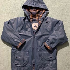 Mist Harbor Rain Jacket, Quilted, Blue (sz M).